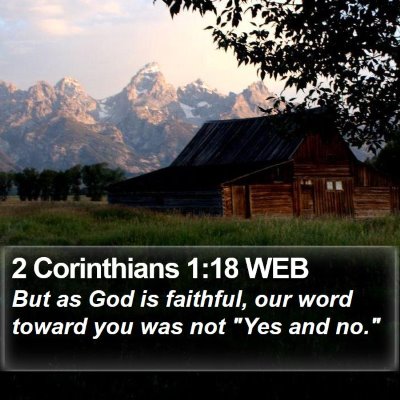 2 Corinthians 1:18 WEB Bible Verse Image
