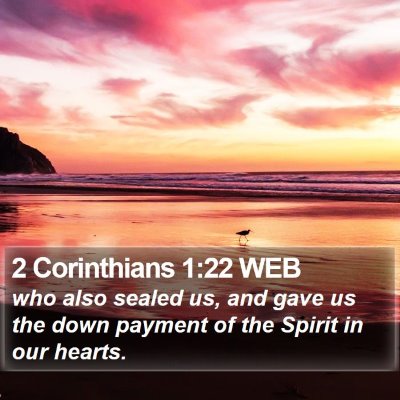 2 Corinthians 1:22 WEB Bible Verse Image