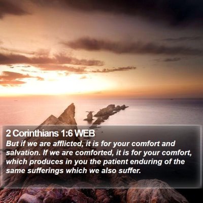 2 Corinthians 1:6 WEB Bible Verse Image