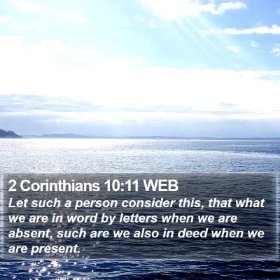 2 Corinthians 10:11 WEB Bible Verse Image