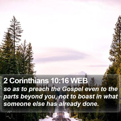 2 Corinthians 10:16 WEB Bible Verse Image