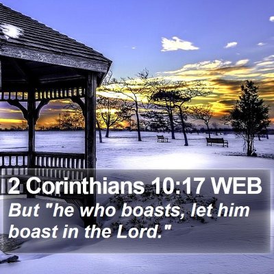 2 Corinthians 10:17 WEB Bible Verse Image