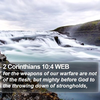 2 Corinthians 10:4 WEB Bible Verse Image