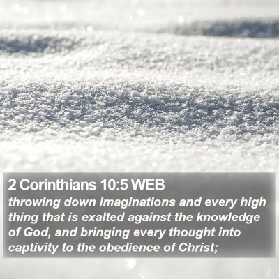 2 Corinthians 10:5 WEB Bible Verse Image