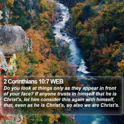 2 Corinthians 10:7 WEB Bible Verse Image