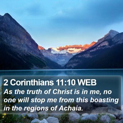 2 Corinthians 11:10 WEB Bible Verse Image