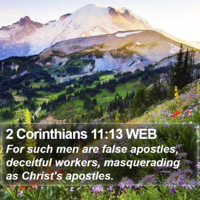 2 Corinthians 11:13 WEB Bible Verse Image