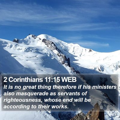 2 Corinthians 11:15 WEB Bible Verse Image
