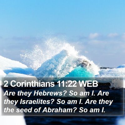 2 Corinthians 11:22 WEB Bible Verse Image