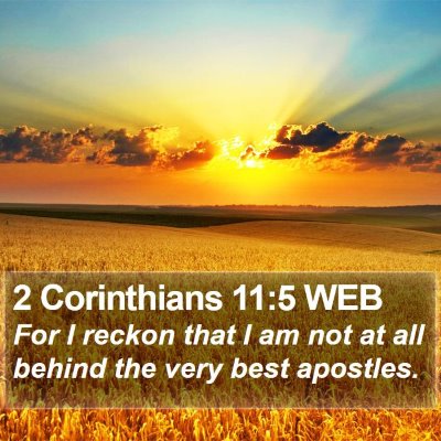 2 Corinthians 11:5 WEB Bible Verse Image