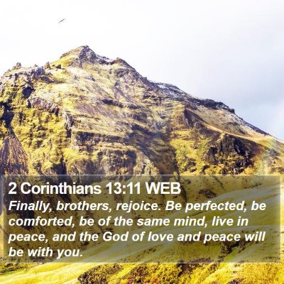 2 Corinthians 13:11 WEB Bible Verse Image