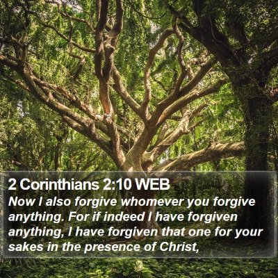 2 Corinthians 2:10 WEB Bible Verse Image