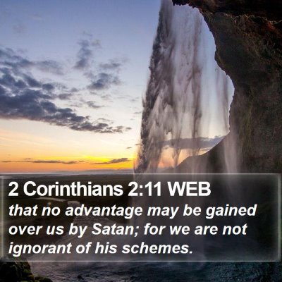 2 Corinthians 2:11 WEB Bible Verse Image