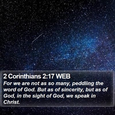 2 Corinthians 2:17 WEB Bible Verse Image