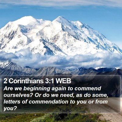 2 Corinthians 3:1 WEB Bible Verse Image