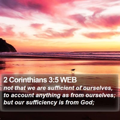 2 Corinthians 3:5 WEB Bible Verse Image