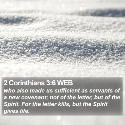 2 Corinthians 3:6 WEB Bible Verse Image