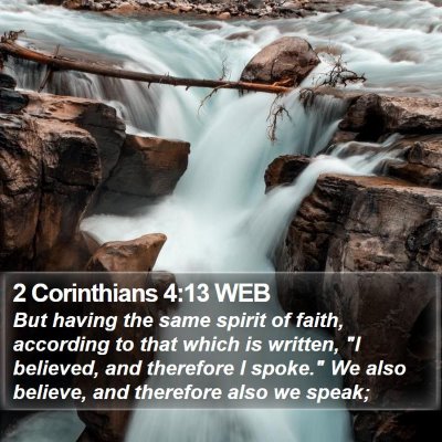2 Corinthians 4:13 WEB Bible Verse Image