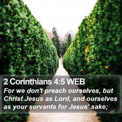2 Corinthians 4:5 WEB Bible Verse Image