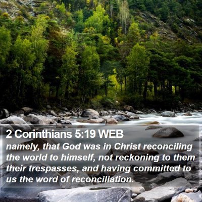 2 Corinthians 5:19 WEB Bible Verse Image
