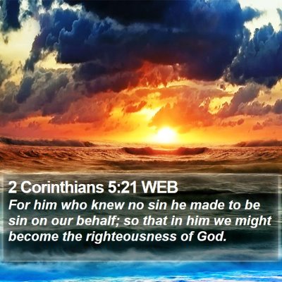 2 Corinthians 5:21 WEB Bible Verse Image