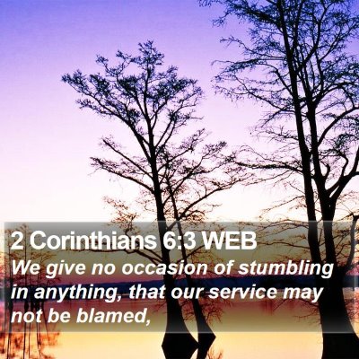 2 Corinthians 6:3 WEB Bible Verse Image