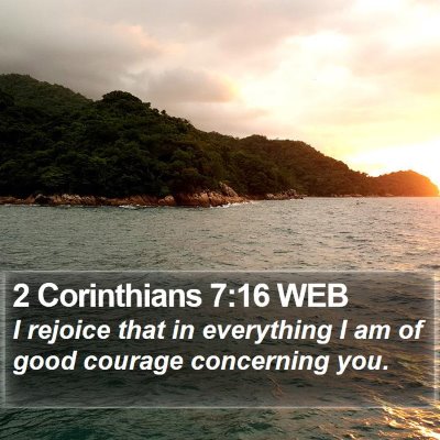 2 Corinthians 7:16 WEB Bible Verse Image