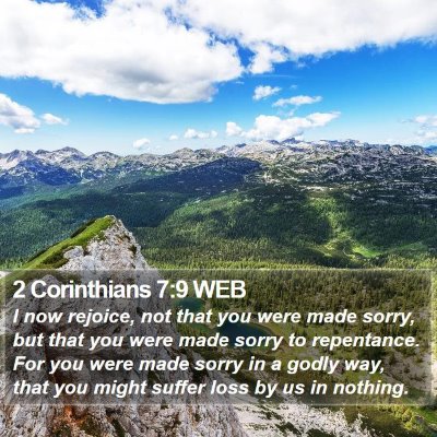 2 Corinthians 7:9 WEB Bible Verse Image