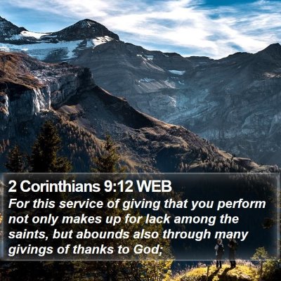 2 Corinthians 9:12 WEB Bible Verse Image