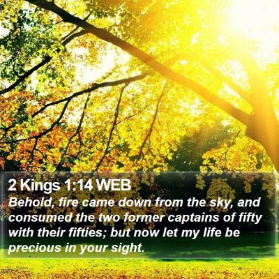 2 Kings 1:14 WEB Bible Verse Image