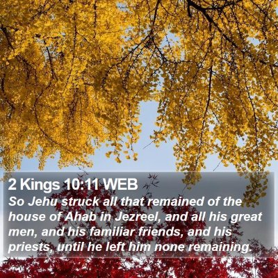 2 Kings 10:11 WEB Bible Verse Image