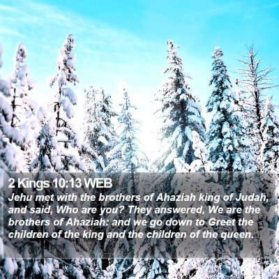 2 Kings 10:13 WEB Bible Verse Image
