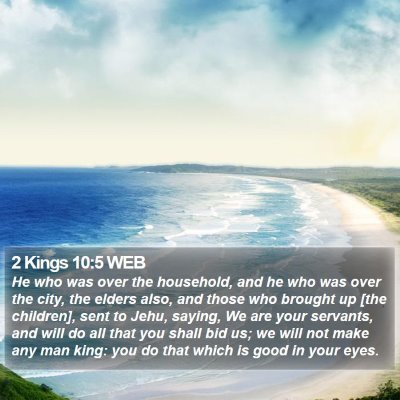2 Kings 10:5 WEB Bible Verse Image