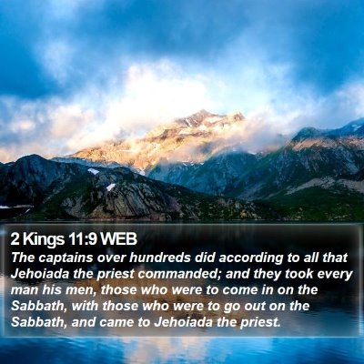 2 Kings 11:9 WEB Bible Verse Image