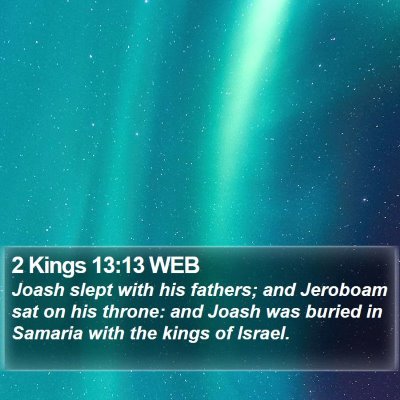 2 Kings 13:13 WEB Bible Verse Image