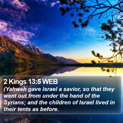 2 Kings 13:5 WEB Bible Verse Image