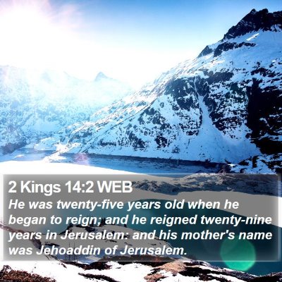 2 Kings 14:2 WEB Bible Verse Image