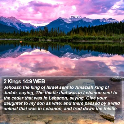 2 Kings 14:9 WEB Bible Verse Image