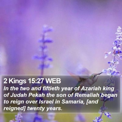 2 Kings 15:27 WEB Bible Verse Image