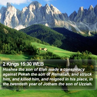 2 Kings 15:30 WEB Bible Verse Image