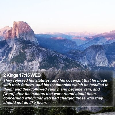 2 Kings 17:15 WEB Bible Verse Image