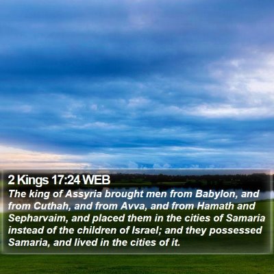 2 Kings 17:24 WEB Bible Verse Image