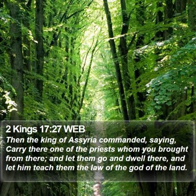 2 Kings 17:27 WEB Bible Verse Image