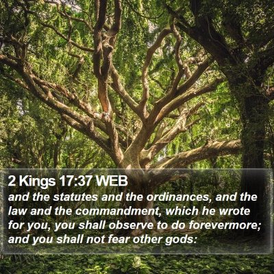 2 Kings 17:37 WEB Bible Verse Image