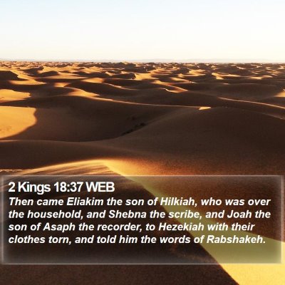 2 Kings 18:37 WEB Bible Verse Image