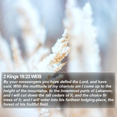 2 Kings 19:23 WEB Bible Verse Image