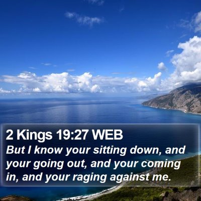 2 Kings 19:27 WEB Bible Verse Image