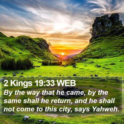 2 Kings 19:33 WEB Bible Verse Image