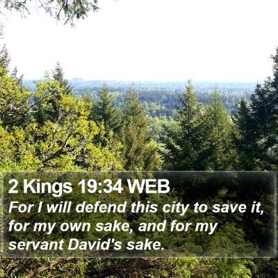 2 Kings 19:34 WEB Bible Verse Image