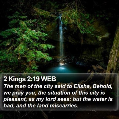 2 Kings 2:19 WEB Bible Verse Image